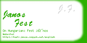 janos fest business card